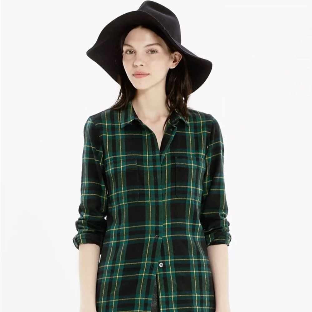 Madewell Flannel Boyshirt, Size S, Barlow Plaid